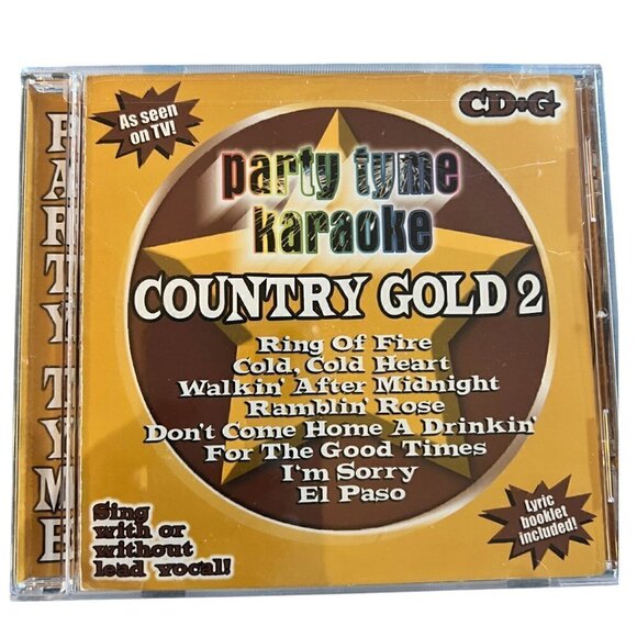 Party Tyme Karaoke Country Gold 2 CD with Lyrics - Picture 1 of 3